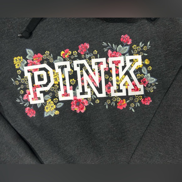 Victoria Secret PINK. Hoodie. Charcoal grey in color. Size small - Picture 4 of 4